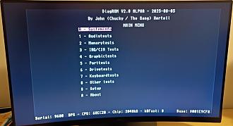 01b - DiagROM - menu