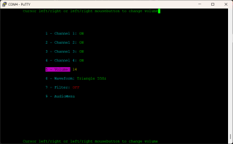 03b - audio test - Simple waveformattest - test jednotlivých kanálů